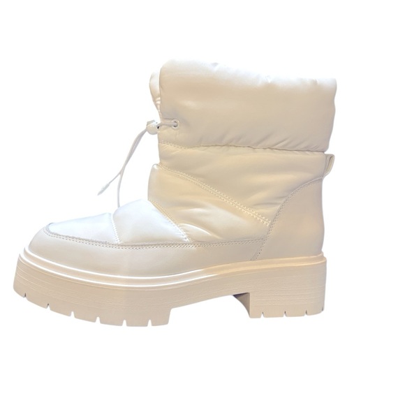 Sam Edelman Boots Lakyn White Quilted Ankle Booties Size 9 - Picture 3 of 8